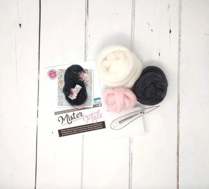 Mr Mole Needle Felting Kit from The Crafty Kit Co. Made in Scotland
