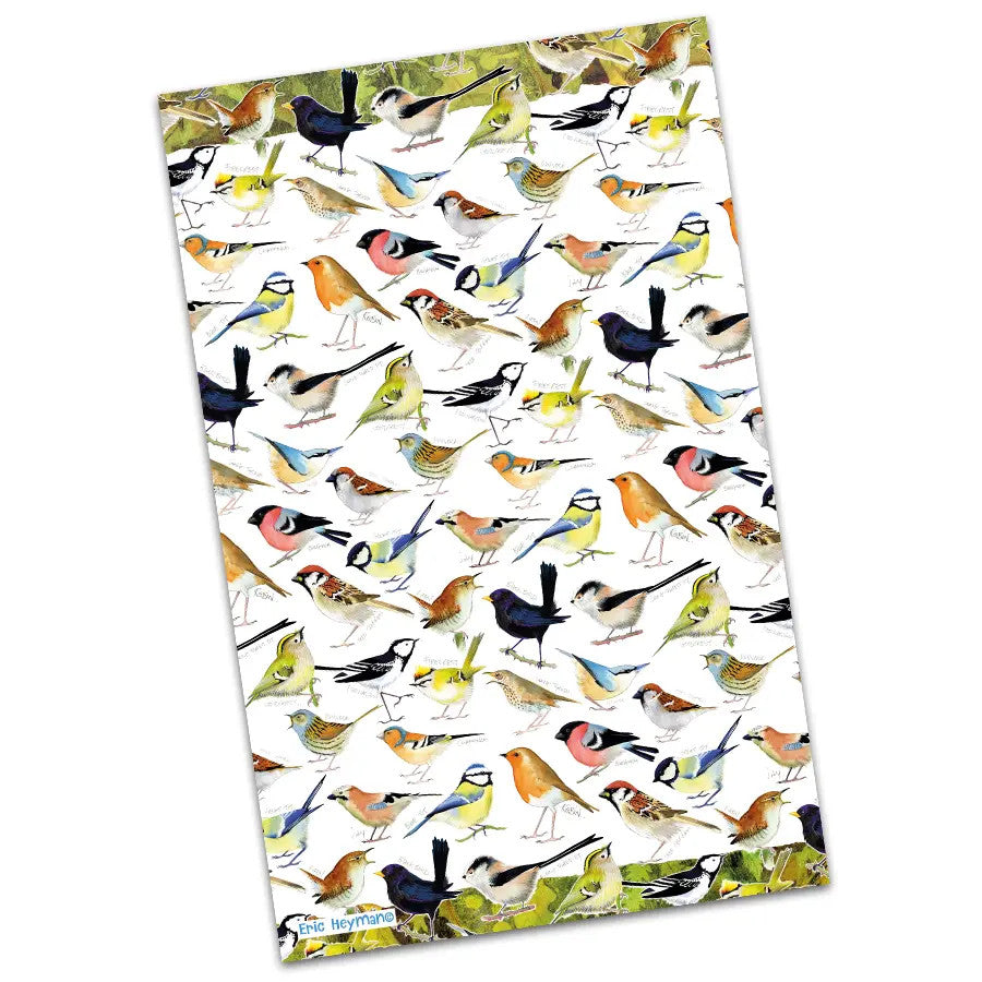 British Birds 100% Cotton tea Towel by Emma Ball