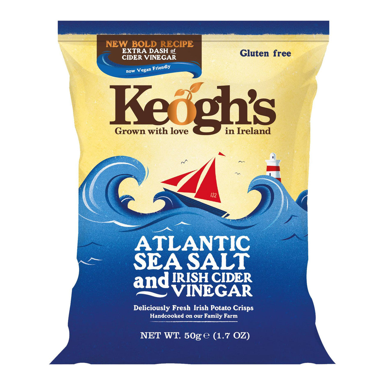 Keogh's Atlantic Sea Salt and Sweet Irish Vinegar.