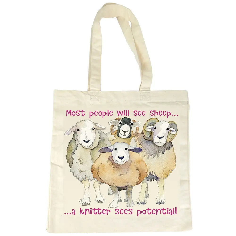 Sheep Potential Canvas bag by Emma Ball