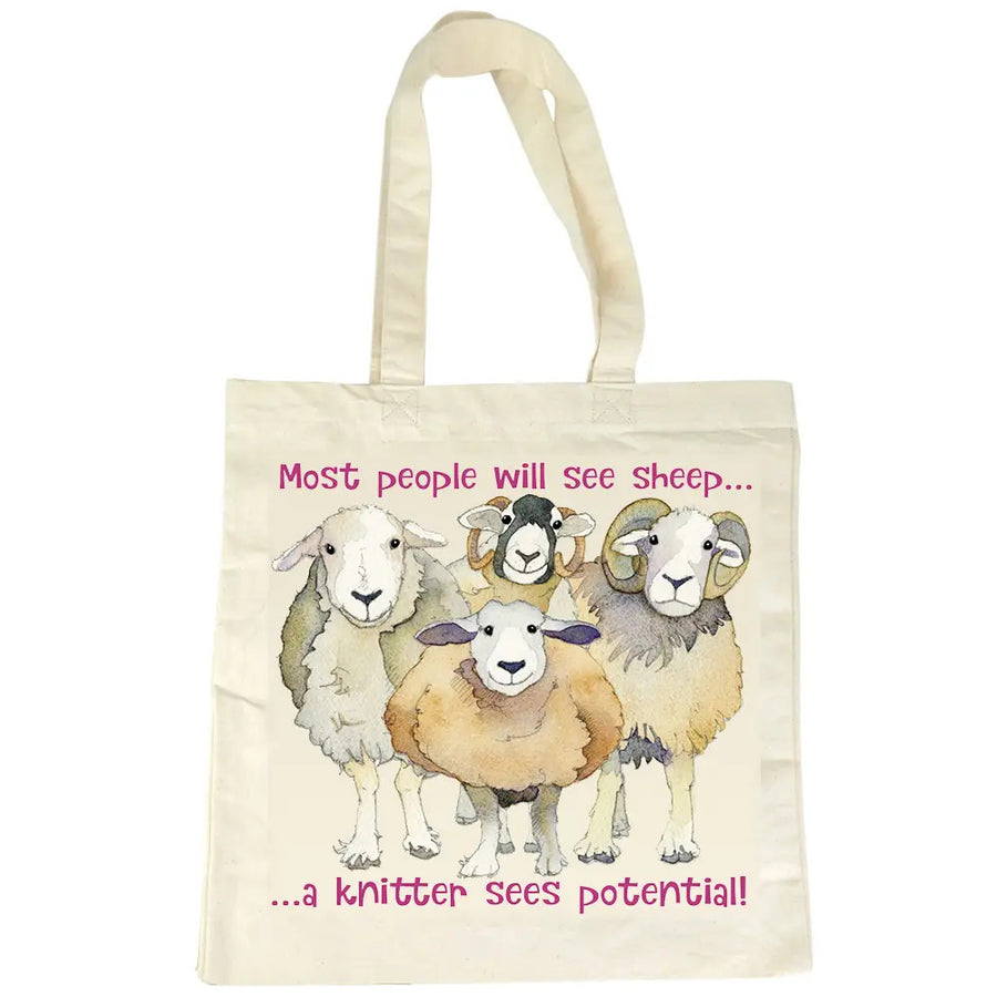 Sheep Potential Canvas bag by Emma Ball