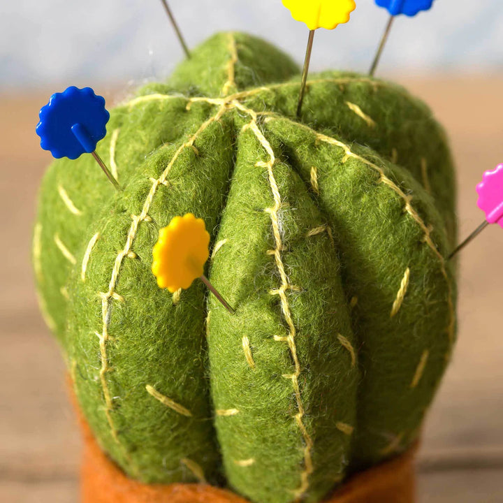 Cactus Pincushion Wool Mix Felt Craft Kit by Corinne Lapierre