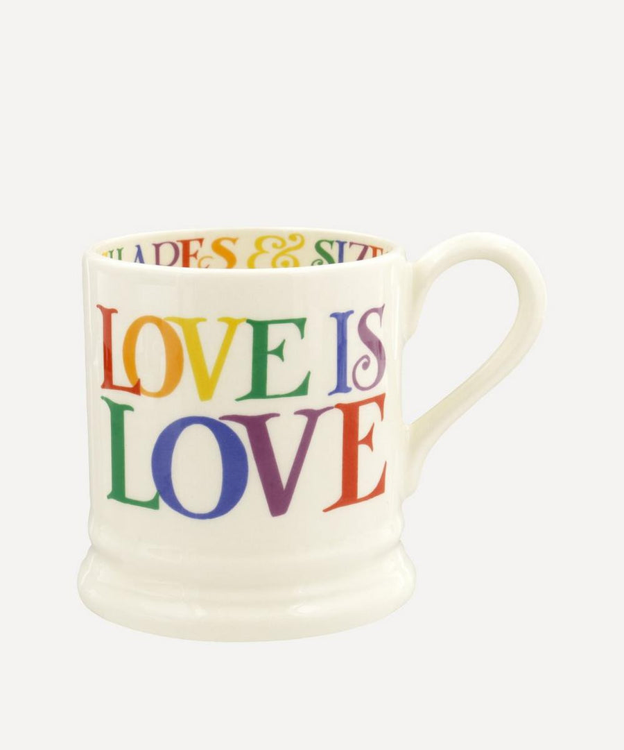 Emma Bridgewater Rainbow Toast Love is Love half Pint Mug