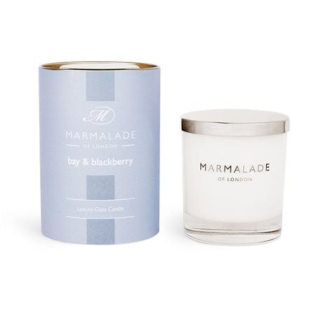 Bay and Blackberry Glass Candle by Marmalade of London