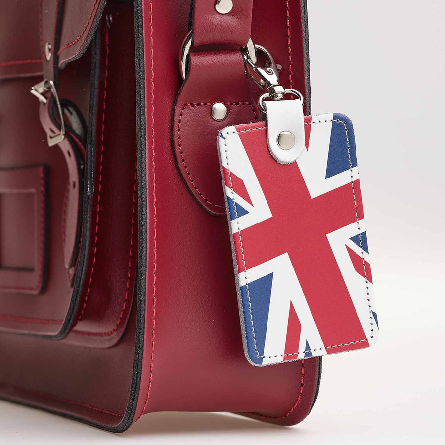 Leather Union Jack Bag Charm by Zatchels.