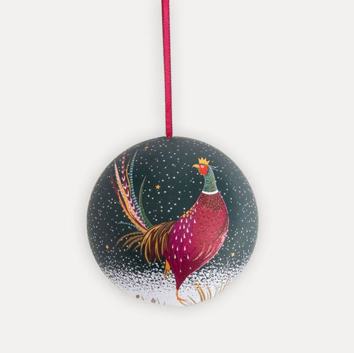 Sara Miller Christmas Tin Baubles - Pheasant