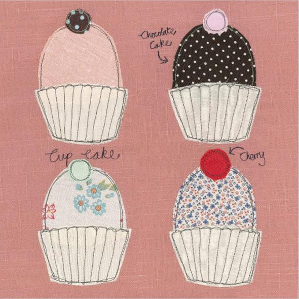 Four Cakes Card by Poppy Treffry.