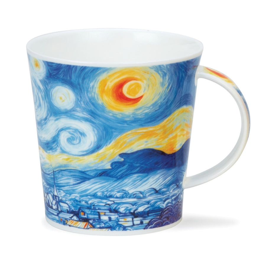 Bone China Dunoon Cairngorm Van Gogh Starry Night Mug. Handmade in England