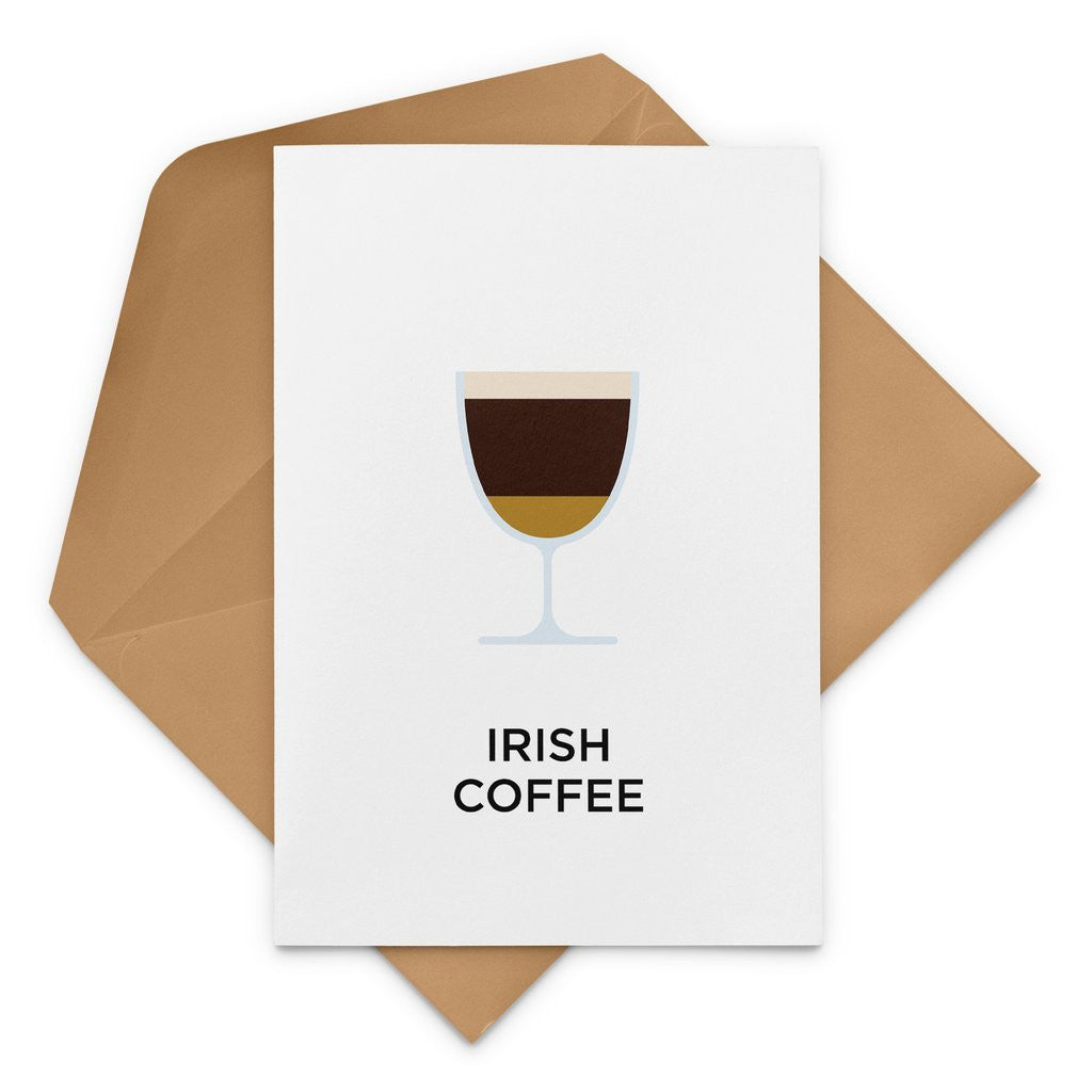 Irish Coffee Coffee Card from Everlong Print Co. Made in England