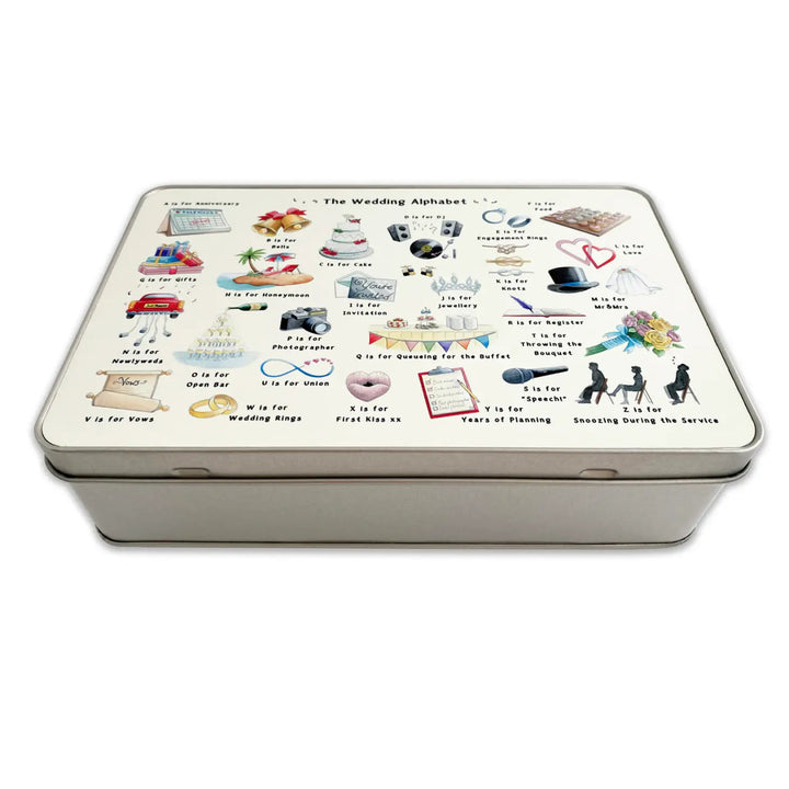 The Wedding Alphabet Keepsake Storage Tin