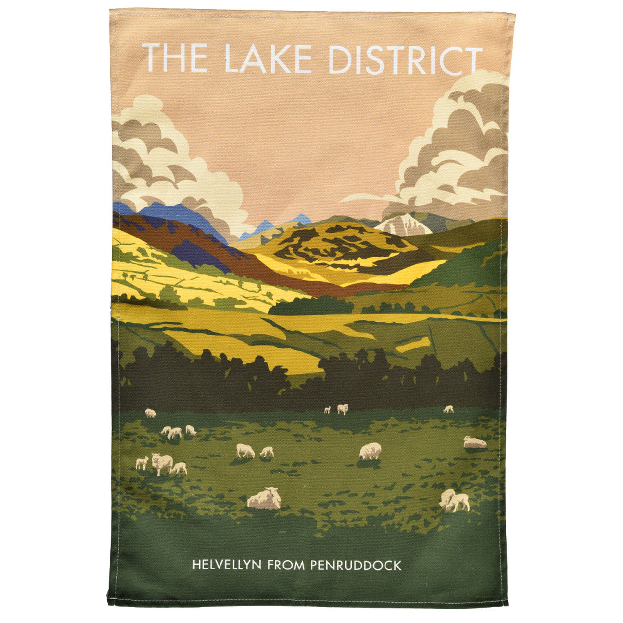 Lake District Helvellyn Tea Towel by Town Towels.