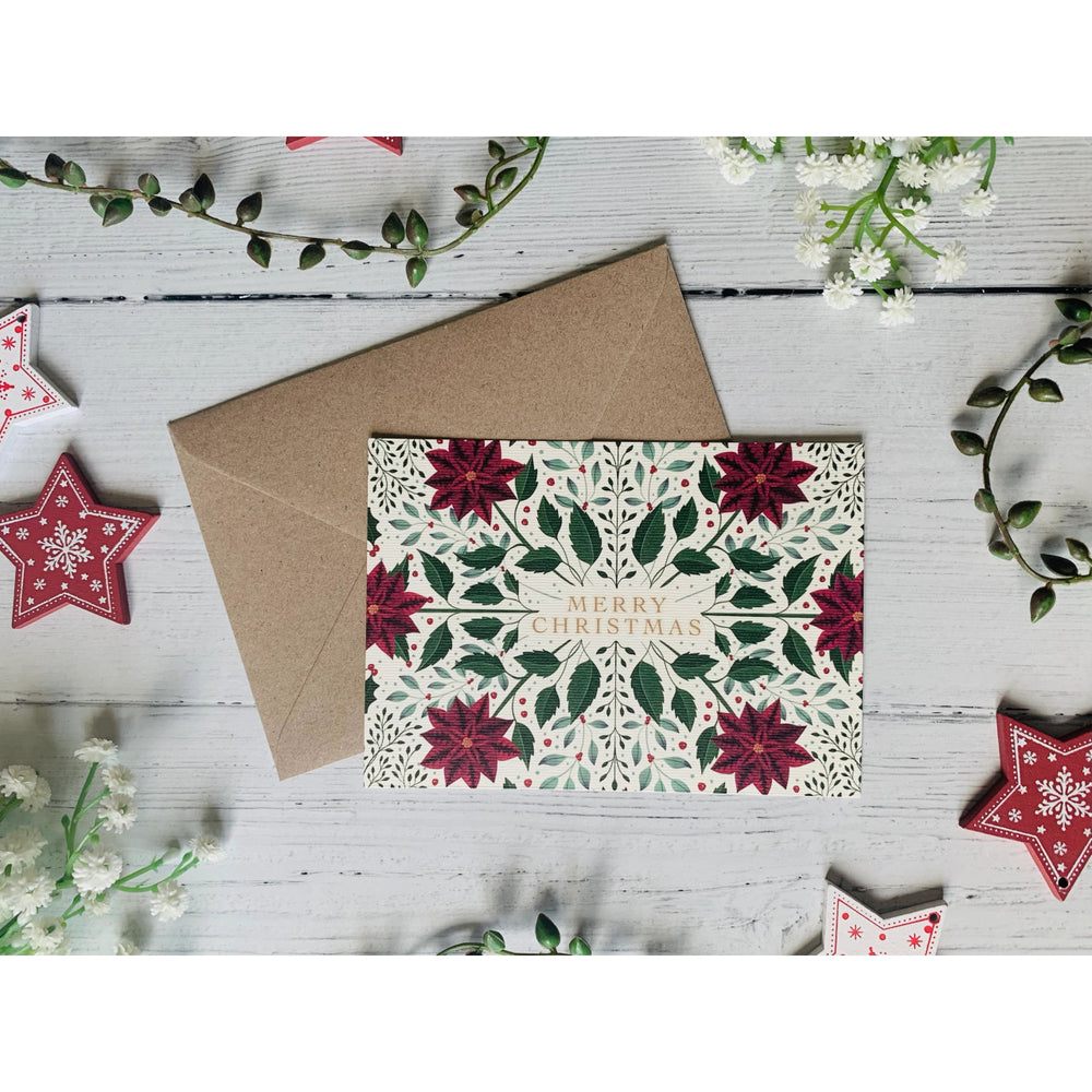 Botanical Christmas card by Becky Amelia.