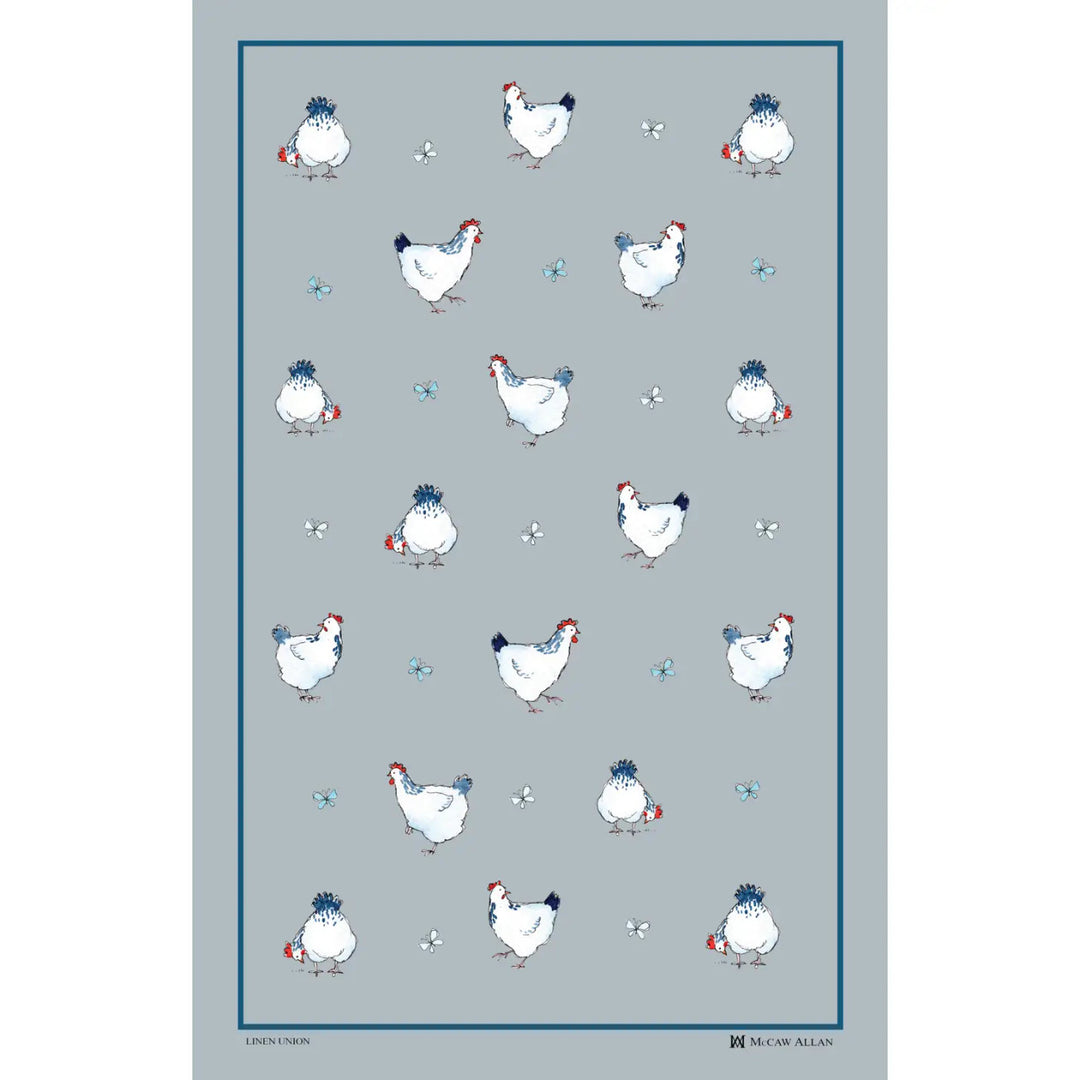 Hen House Linen/Cotton Tea Towel by Samuel Lamont.
