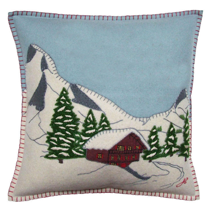 Jan Constantine Alpine Chalet Pillow - Duck Egg Blue