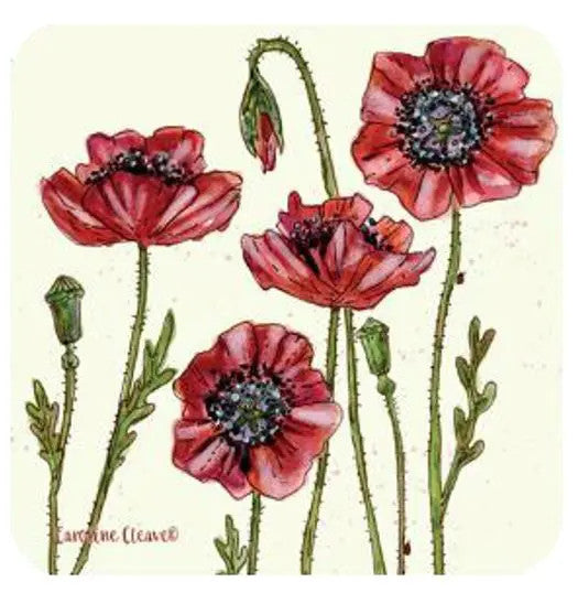 Poppy Coaster by Caroline Cleave for Emma Ball