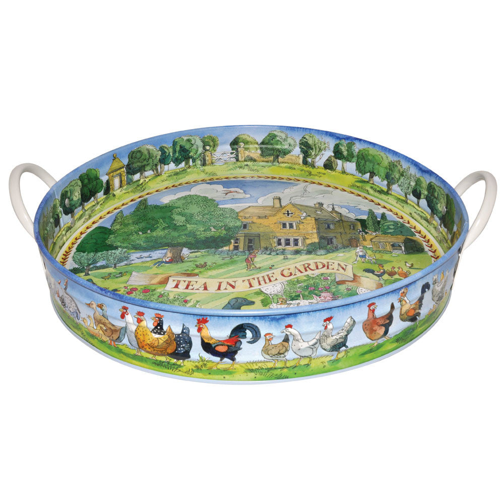 Tea in the Garden Large Handled Tray