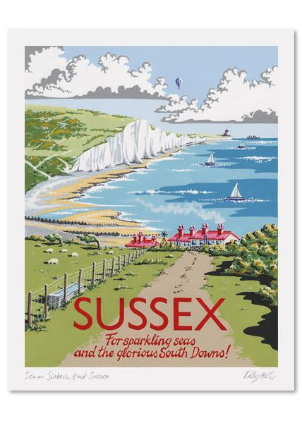 Kelly Hall Sussex Print. Printed in England.