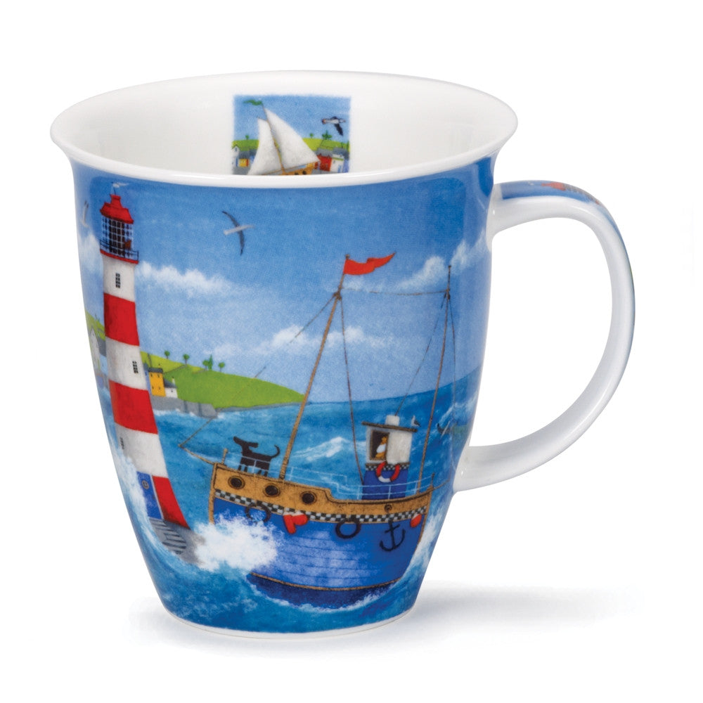 Dunoon Nevis Ahoy! mug. Lighthouse. Bone china, handmade in England.