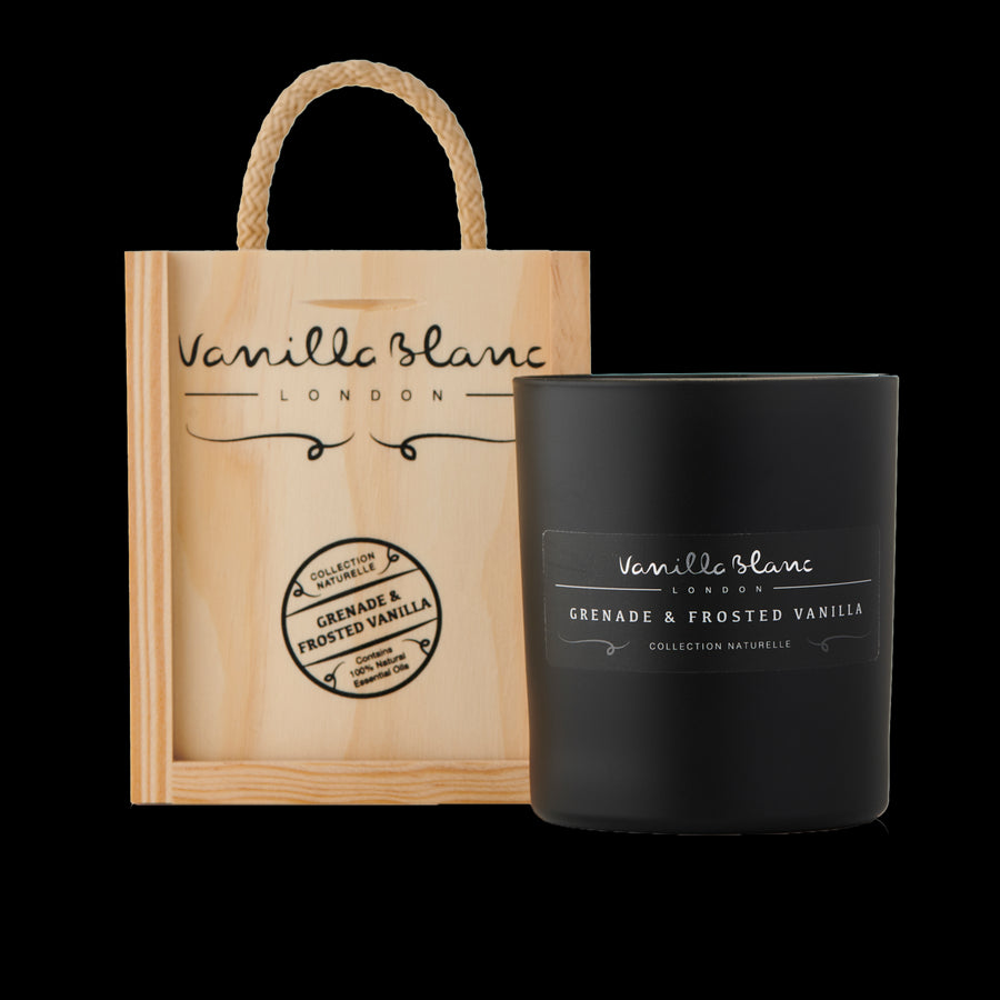 Vanilla Blanc Grenade & Frosted Vanilla Matt Edition Candle in a Signature® Wooden Gift Box