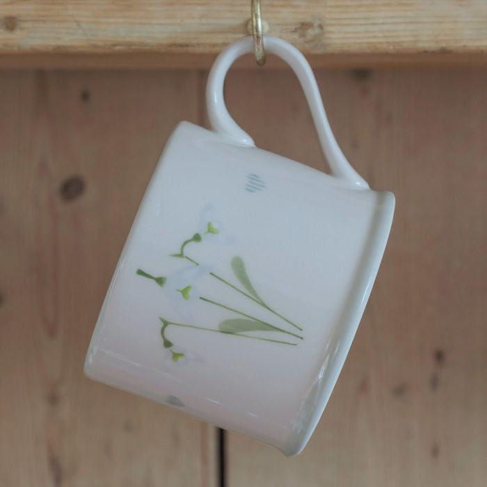 Susie Watson pottery Snowdrop Straight Mug. 