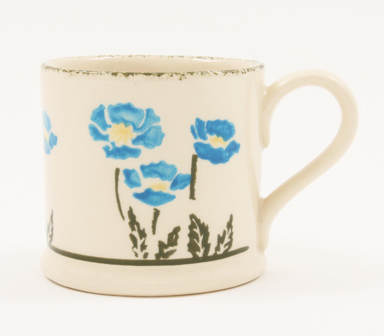 Brixton Pottery Tibetan Poppy handmade pottery smal mug