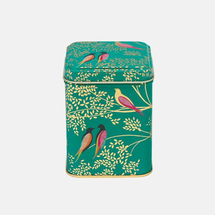 Green bird mini tea tin from British Lifestyle Brand Sara Miller.