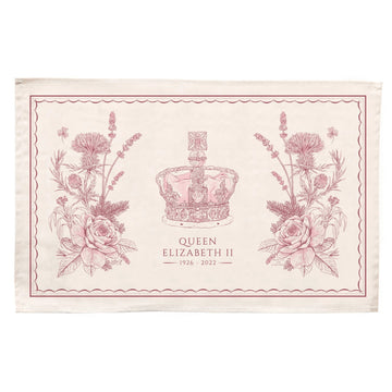 Queen Elizabeth II Commemorative Tea Towel by Victoria Eggs Image