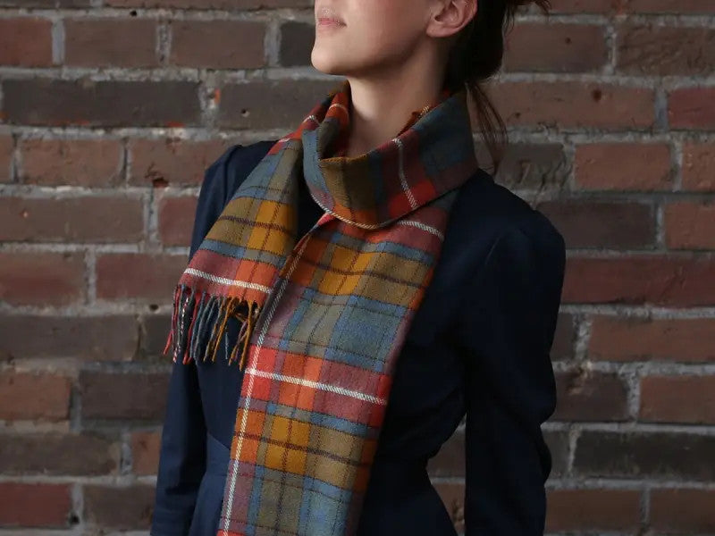 Luxury Antique Buchanan Merino Lambswool Scarf