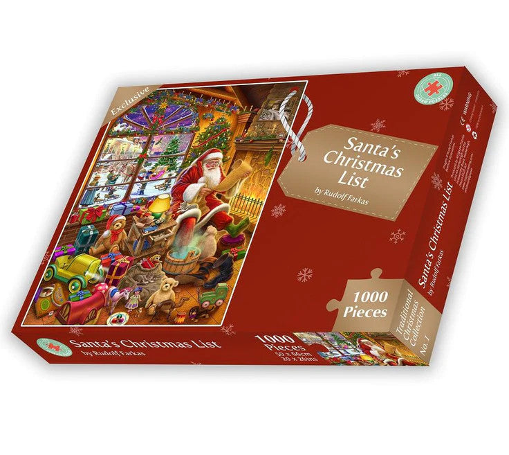 Santa's Christmas List 1000 Piece Jigsaw Puzzle.