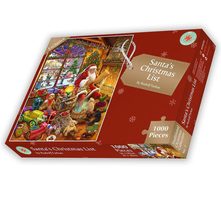 Santa's Christmas List 1000 Piece Jigsaw Puzzle.
