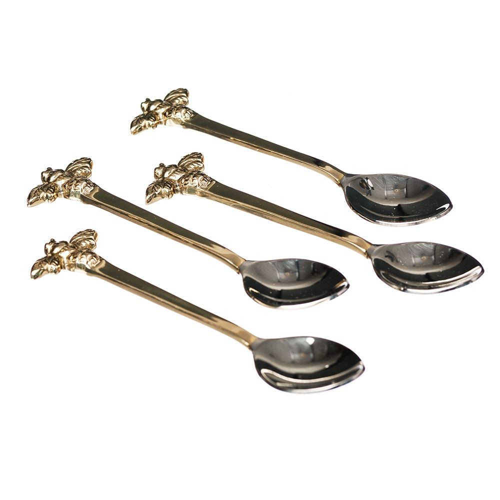 Gold Bee Spoons Set of 4.
