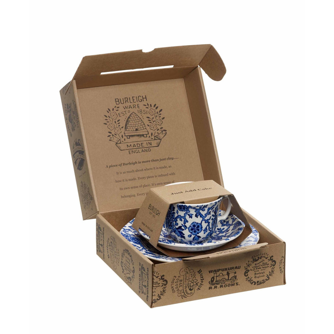 Blue Arden Teacup and Saucer 3 PC Boxed Set