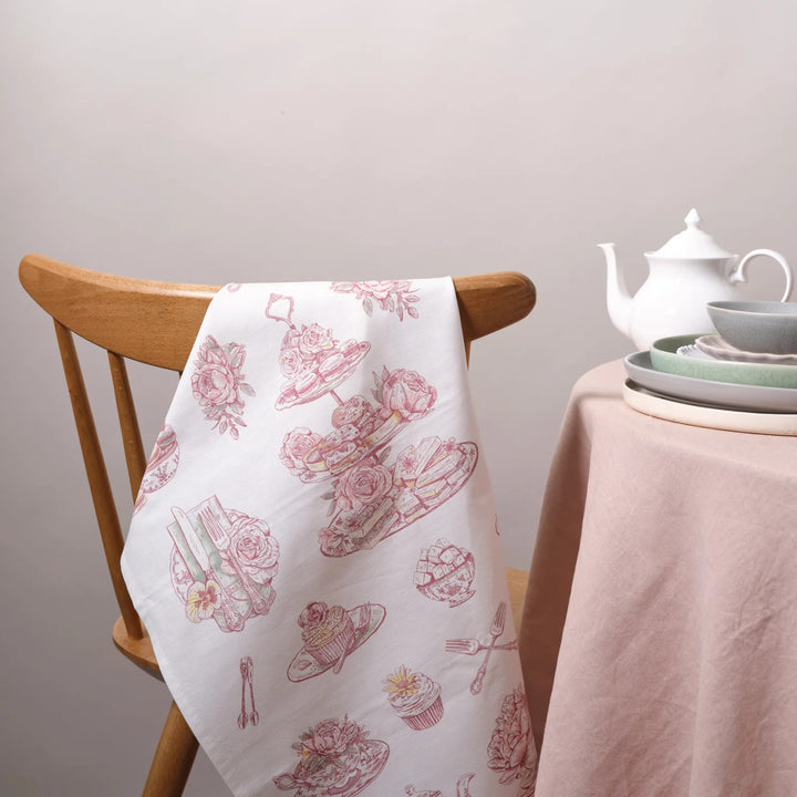 Afternoon Tea 100% Cotton Tea Towel by Victoria Eggs