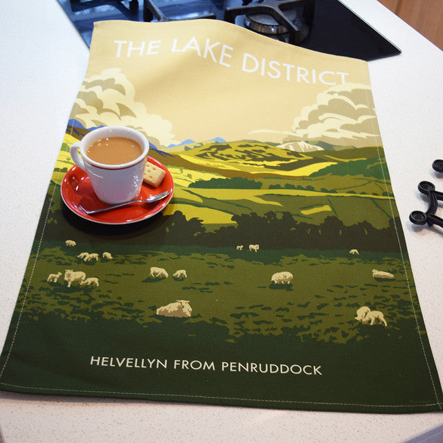 Lake District Helvellyn Tea Towel by Town Towels.