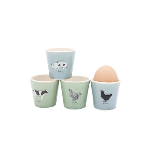 Set of 4 Farm Egg Cups from Bailey & Friends