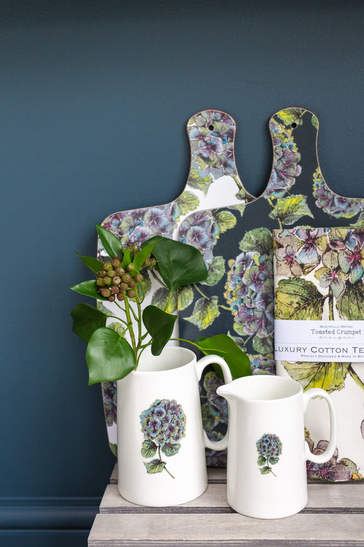 Hydrangea Bone China Half Pint Jug by Toasted Crumpet.