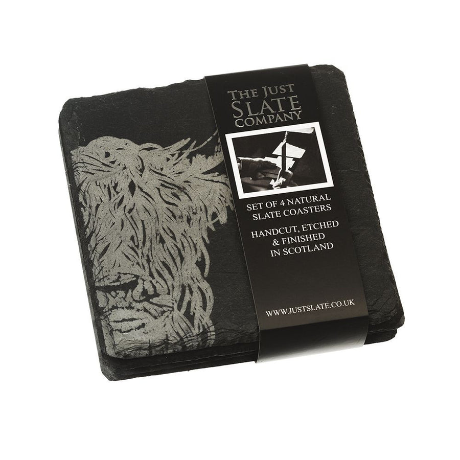 Highland Cow Slate Coasters by Selbrae House.