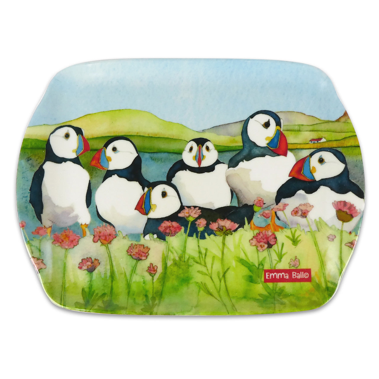 Sea Thrift Puffins Melamine Scatter Tray