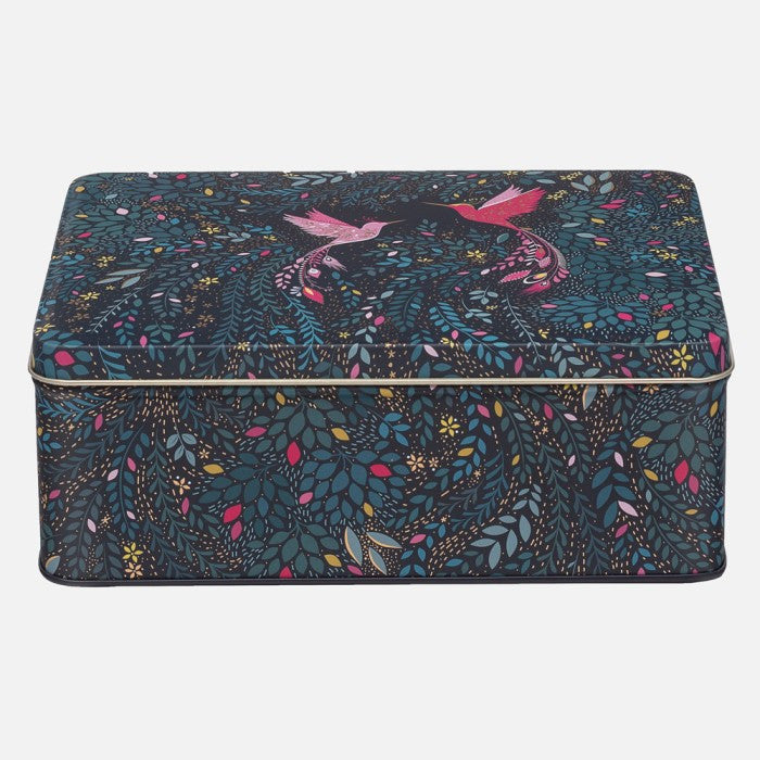Hummingbird Paradise Deep Rectangular Tin from British Lifestyle Brand Sara Miller.