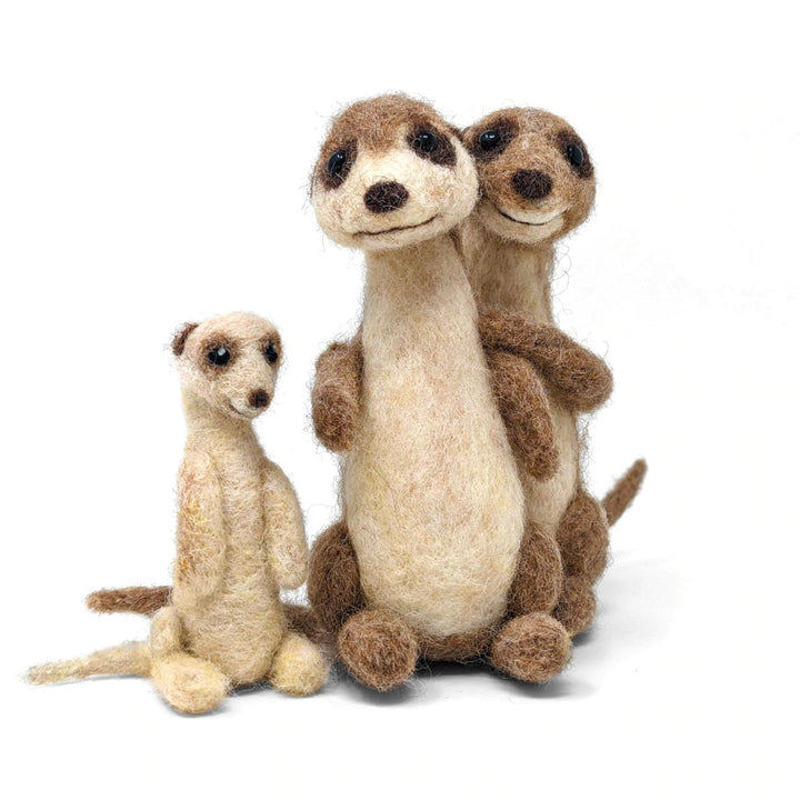 Meerkat Family Needle Felting Kit from The Crafty Kit Co. Made in Scotland