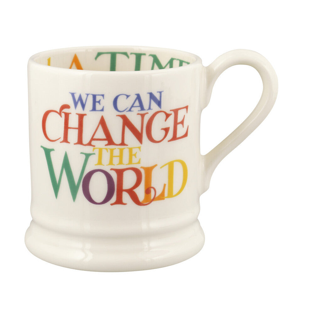 Emma Bridgewater Rainbow Toast Change The World  Half Pint Mug