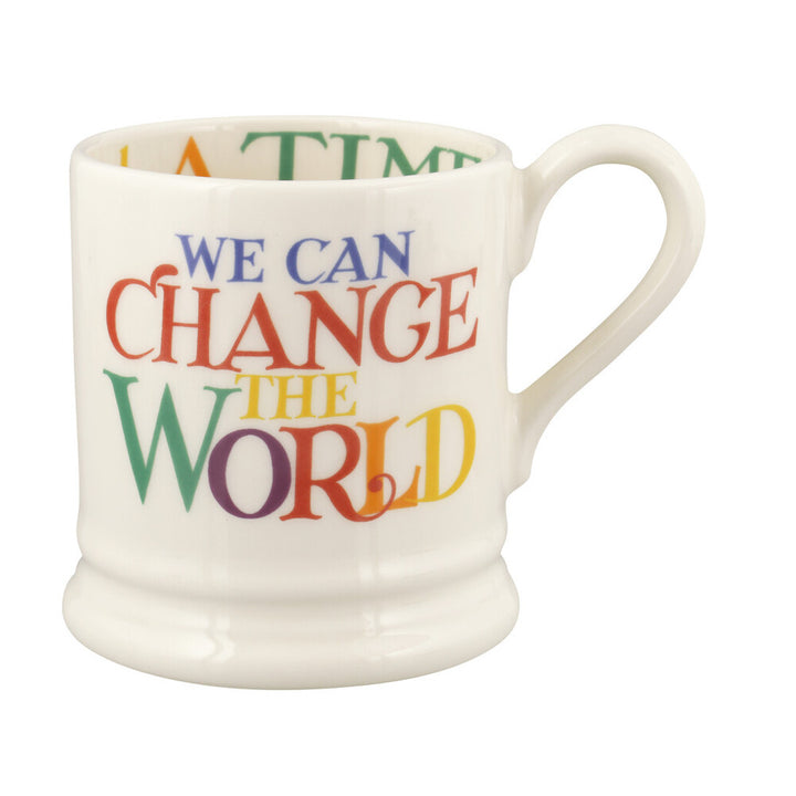 Emma Bridgewater Rainbow Toast Change The World  Half Pint Mug