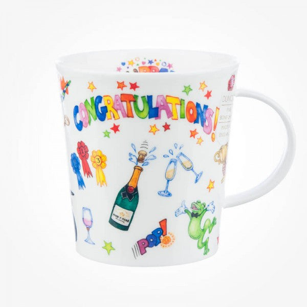 Dunoon Lomond Congratulations bone china mug.