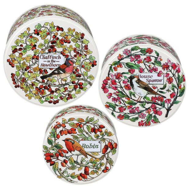 Emma Bridgewater Birds in the Hedgerow Set of 3 Round Cake Tins