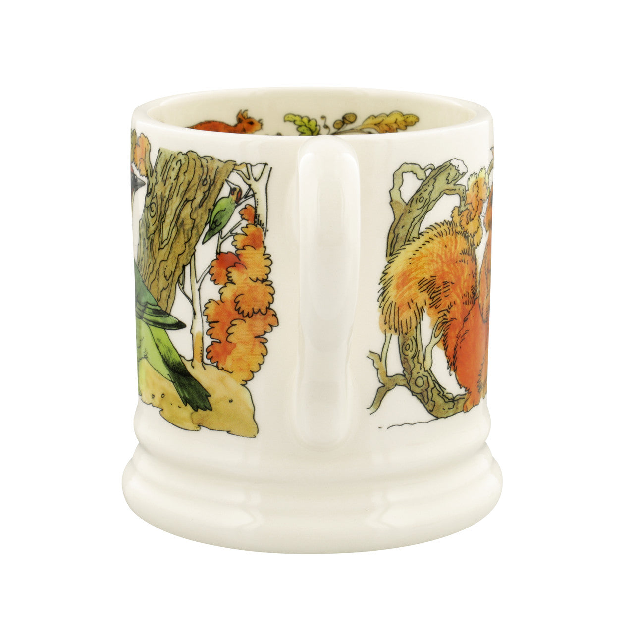 Emma Bridgewater Green Woodpecker and Red Squirrel Half Pint mug