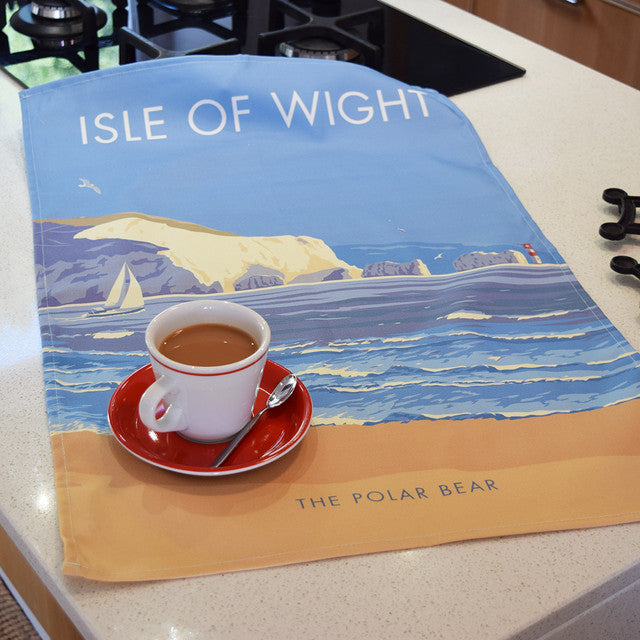 Isle of Wight - The Polar Bear Tea Towel by Town Towels.