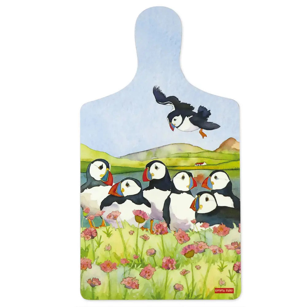 Sea Thrift Puffins Large Chopping Board