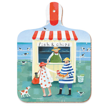 Fish and Chips mini chopping board from Emma Ball. Image