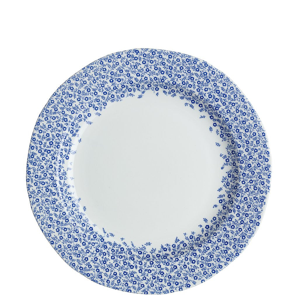 Burleigh Dark Blue Felicity Dinner Plate 10.5 inches. Handmade in England.