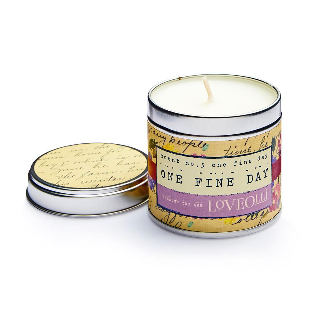Love Olli One Fine Day scented tin candle. Hand poured in the UK.